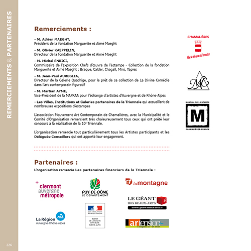 10e Triennale Mondiale de l'Estampe - du 11 octobre au 9 novembre 2014 - Chamalières (63400)