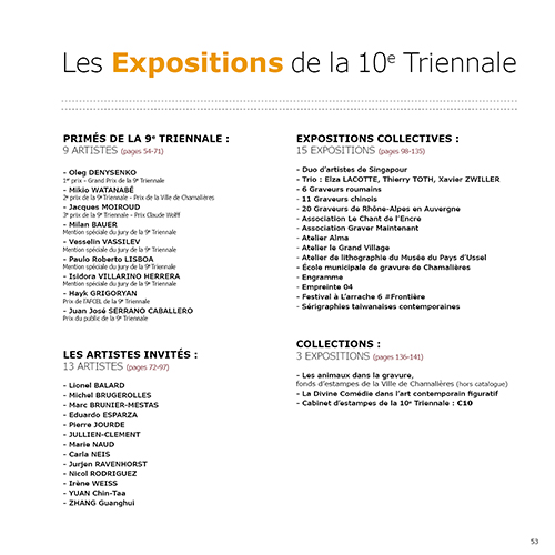 10e Triennale Mondiale de l'Estampe - du 23 septembre au 5 novembre 2017 - Chamalières (63400)