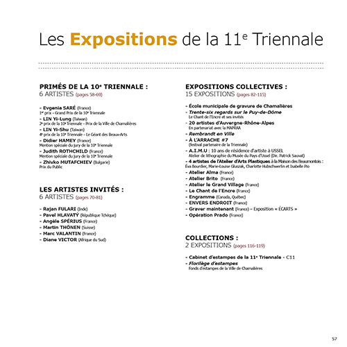 11e Triennale Mondiale de l'Estampe - du 25 septembre au 7 novembre 2021 - Chamalières (63400)