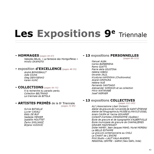 9e Triennale Mondiale de l'Estampe - du 11 octobre au 9 novembre 2014 - Chamalières (63400)